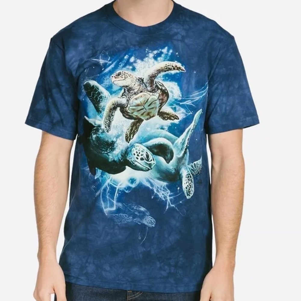 The‎ Mountain Blue Swimming Turtles Ocean Tye Dye Coos Bay Or T-Shirt